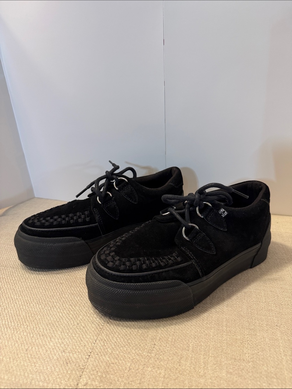 T.U.K Black Suede Platform Creeper Sneakers - Picture 10 of 10